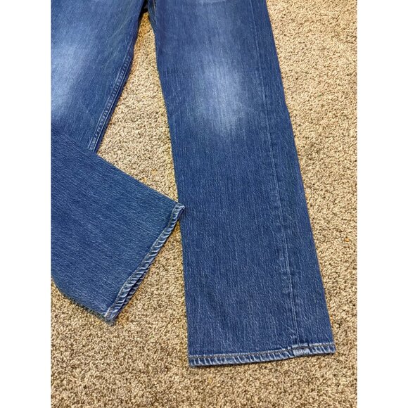 Rag & Bone Ruth Super High-Rise Straight-Leg Jeans in Derby Medium Blue Wash 27” - Picture 3 of 10